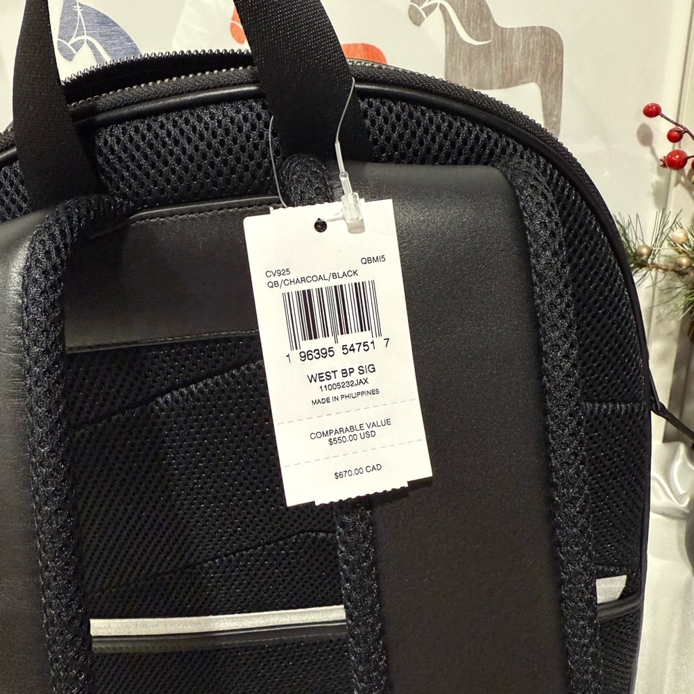 NWT Coach West Backpack In Signature Canvas Cv925 Gunmetal /charcoal /black - Picture 12 of 12